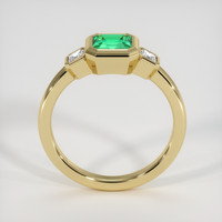 0.62 Ct. Emerald Ring, 18K Yellow Gold 3