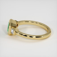 0.62 Ct. Emerald Ring, 18K Yellow Gold 4