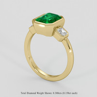 2.08 Ct. Emerald Ring, 18K Yellow Gold 2