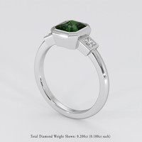 1.58 Ct. Green Sapphire Ring, Platinum 950 2