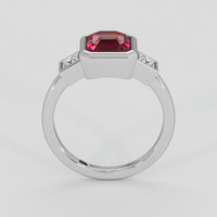 2.41 Ct. Red Garnet Ring, Silver 3