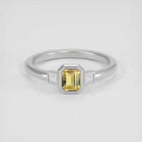 0.43 Ct. Yellow Sapphire Ring, 10K White Gold 1