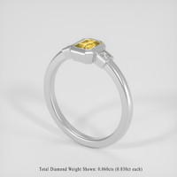0.43 Ct. Yellow Sapphire Ring, 10K White Gold 2