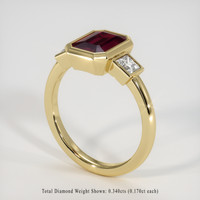 1.56 Ct. Ruby Ring, 14K Yellow Gold 2