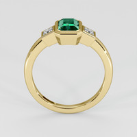0.87 Ct. Emerald Ring, 18K Yellow Gold 3