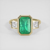 2.38 Ct. Emerald Ring, 18K Yellow Gold 1
