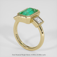 2.38 Ct. Emerald Ring, 18K Yellow Gold 2