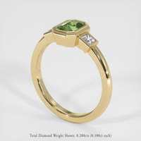 1.20 Ct. Green Sapphire Ring, 18K Yellow Gold 2