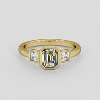 1.34 Ct. Bi Color Sapphire Ring, 18K Yellow Gold 1
