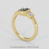 1.34 Ct. Bi Color Sapphire Ring, 18K Yellow Gold 2