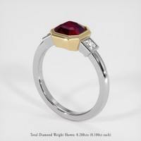 2.06 Ct. Ruby Ring, 14K Yellow & White 2