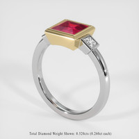 1.70 Ct. Ruby Ring, 14K Yellow & White 2