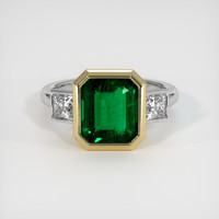 2.75 Ct. Emerald Ring, 18K Yellow & White 1