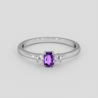 0.43 Ct. Purple Sapphire Ring, Platinum 950 1