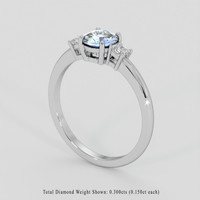 1.09 Ct. Blue Sapphire Ring, Silver 2