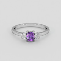 1.12 Ct. Purple Sapphire Ring, 14K White Gold 1
