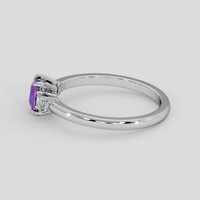 1.12 Ct. Purple Sapphire Ring, 14K White Gold 4