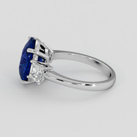6.03 Ct. Blue Sapphire Ring, 14K White Gold 4
