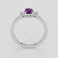 0.82 Ct. Purple Sapphire Ring, 14K White Gold 3