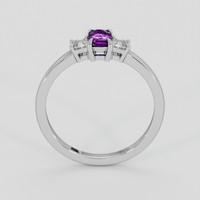 0.66 Ct. Purple Sapphire Ring, 18K White Gold 3