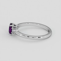 0.82 Ct. Purple Sapphire Ring, 18K White Gold 4