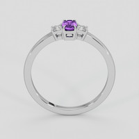 0.43 Ct. Purple Sapphire Ring, 18K White Gold 3