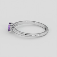 0.43 Ct. Purple Sapphire Ring, 18K White Gold 4