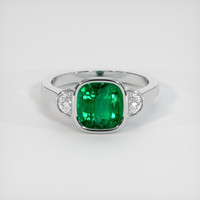 2.41 Ct. Emerald Ring, Platinum 950 1