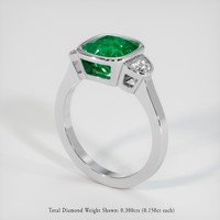 2.41 Ct. Emerald Ring, Platinum 950 2