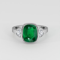 2.44 Ct. Emerald Ring, Platinum 950 1