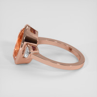 5.09 Ct. Padparadscha Sapphire Ring, 14K Rose Gold 4
