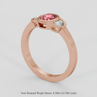 0.73 Ct. Padparadscha Sapphire Ring, 14K Rose Gold 2