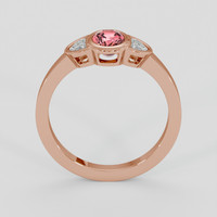 0.73 Ct. Padparadscha Sapphire Ring, 14K Rose Gold 3