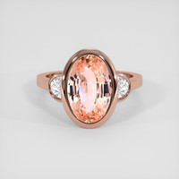 5.09 Ct. Padparadscha Sapphire Ring, 18K Rose Gold 1