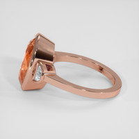 5.09 Ct. Padparadscha Sapphire Ring, 18K Rose Gold 4