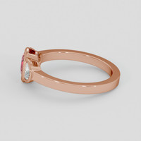 0.73 Ct. Padparadscha Sapphire Ring, 18K Rose Gold 4