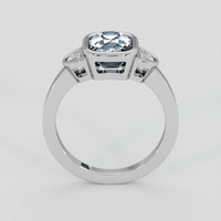 2.19 Ct. Greyish Blue Spinel Ring, 10K White Gold 3
