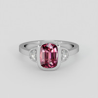 2.09 Ct. Pink Spinel Ring, 10K White Gold 1