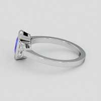 1.22 Ct. Blue Sapphire Ring, 10K White Gold 4