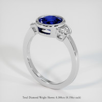 2.24 Ct. Blue Sapphire Ring, 14K White Gold 2