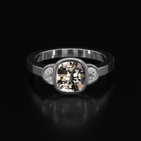 2.26 Ct. White Sapphire Ring, 14K White Gold 1
