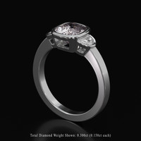 2.26 Ct. White Sapphire Ring, 14K White Gold 2