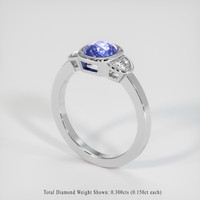 1.31 Ct. Bi Color Sapphire Ring, 18K White Gold 2