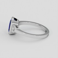 3.02 Ct. Blue Sapphire Ring, 18K White Gold 4