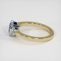 1.37 Ct. Blue Sapphire Ring, 14K White & Yellow 4