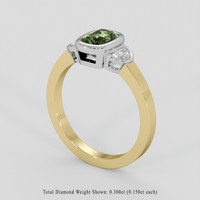 1.57 Ct. Bi Color Sapphire Ring, 14K White & Yellow 2