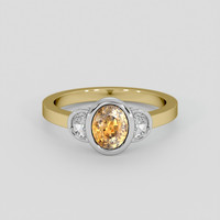 1.50 Ct. Bi Color Sapphire Ring, 14K White & Yellow 1