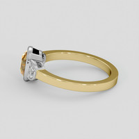 1.50 Ct. Bi Color Sapphire Ring, 14K White & Yellow 4