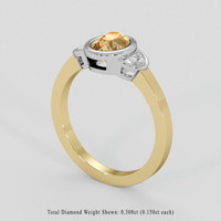 1.50 Ct. Bi Color Sapphire Ring, 18K White & Yellow 2