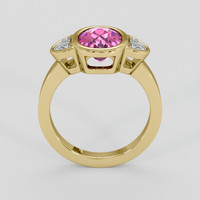 2.05 Ct. Pink Topaz Ring, 14K Yellow Gold 3